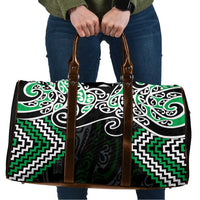 Green Aotearoa Tukutuku Manawa Tapu Travel Bag Ta Moko Toi Maori LT9 Green - Polynesian Pride