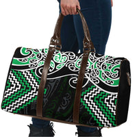 Green Aotearoa Tukutuku Manawa Tapu Travel Bag Ta Moko Toi Maori LT9 - Polynesian Pride