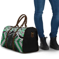 Green Aotearoa Tukutuku Manawa Tapu Travel Bag Ta Moko Toi Maori LT9 - Polynesian Pride