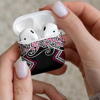Pink Aotearoa Tukutuku Manawa Tapu AirPods Case Ta Moko Toi Maori LT9 - Polynesian Pride
