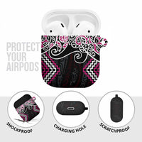 Pink Aotearoa Tukutuku Manawa Tapu AirPods Case Ta Moko Toi Maori LT9 - Polynesian Pride