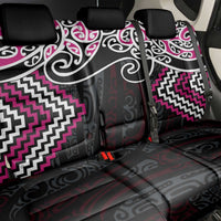 Pink Aotearoa Tukutuku Manawa Tapu Back Car Seat Cover Ta Moko Toi Maori LT9 - Polynesian Pride