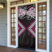 Pink Aotearoa Tukutuku Manawa Tapu Door Cover Ta Moko Toi Maori LT9 - Polynesian Pride