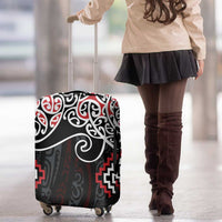 Red Aotearoa Tukutuku Manawa Tapu Luggage Cover Ta Moko Toi Maori LT9 - Polynesian Pride