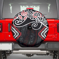 Red Aotearoa Tukutuku Manawa Tapu Spare Tire Cover Ta Moko Toi Maori LT9 - Polynesian Pride