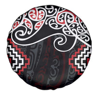 Red Aotearoa Tukutuku Manawa Tapu Spare Tire Cover Ta Moko Toi Maori LT9 - Polynesian Pride