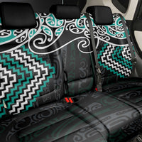 Turquoise Aotearoa Tukutuku Manawa Tapu Back Car Seat Cover Ta Moko Toi Maori LT9 - Polynesian Pride