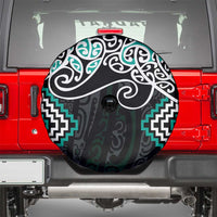Turquoise Aotearoa Tukutuku Manawa Tapu Spare Tire Cover Ta Moko Toi Maori LT9 - Polynesian Pride