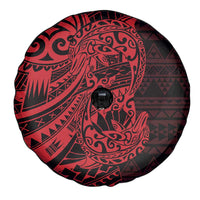 Red Couple Dolphins Maori Polynesian Style Spare Tire Cover