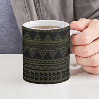 Yellow Couple Dolphins Maori Polynesian Style Ceramic Mug - Polynesian Pride
