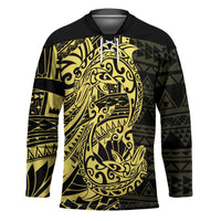 Yellow Couple Dolphins Maori Polynesian Style Hockey Jersey - Polynesian Pride