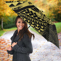 Yellow Couple Dolphins Maori Polynesian Style Umbrella - Polynesian Pride