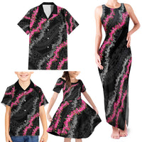 Guam Bougainvillea Lei Family Matching Tank Maxi Dress and Hawaiian Shirt Chamorro Tribal Pattern LT9 - Polynesian Pride