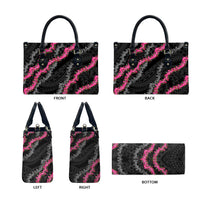 Guam Bougainvillea Lei Leather Bag Chamorro Tribal Pattern - Polynesian Pride