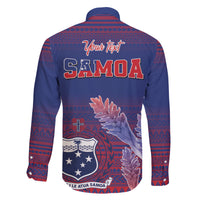 Custom Samoa 1962 Independence Day Custom Family Matching Short Sleeve Bodycon Dress and Hawaiian Shirt Manuia le Aso Tuto'atasi Ula Nifo Blue Art LT9 - Polynesian Pride