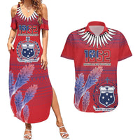 Custom Samoa 1962 Independence Day Custom Couples Matching Summer Maxi Dress and Hawaiian Shirt Manuia le Aso Tuto'atasi Ula Nifo Red Art LT9 Red - Polynesian Pride