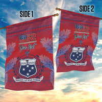 Custom Samoa 1962 Independence Day Custom Garden Flag Manuia le Aso Tuto'atasi Ula Nifo Red Art