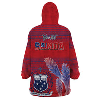 Custom Samoa 1962 Independence Day Custom Wearable Blanket Hoodie Manuia le Aso Tuto'atasi Ula Nifo Red Art LT9 - Polynesian Pride