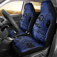 Custom Samoa 62nd Manuia le Aso Tuto'atasi Car Seat Cover Samoan Tatau Blue Art LT9 - Polynesian Pride