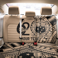 Custom Samoa Manuia le 62 Tausaga O le Tutoatasi Back Car Seat Cover Samoan Tatau Beige Art LT9 - Polynesian Pride