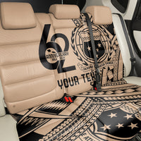 Custom Samoa Manuia le 62 Tausaga O le Tutoatasi Back Car Seat Cover Samoan Tatau Beige Art LT9 - Polynesian Pride