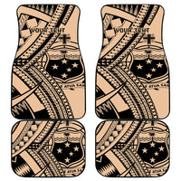 Custom Samoa Manuia le 62 Tausaga O le Tutoatasi Car Mats Samoan Tatau Beige Art LT9 - Polynesian Pride