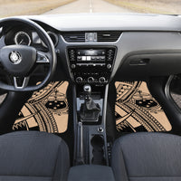 Custom Samoa Manuia le 62 Tausaga O le Tutoatasi Car Mats Samoan Tatau Beige Art LT9 Set 2pcs - Front Beige - Polynesian Pride