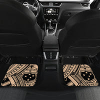 Custom Samoa Manuia le 62 Tausaga O le Tutoatasi Car Mats Samoan Tatau Beige Art LT9 Set 2pcs - Back Beige - Polynesian Pride