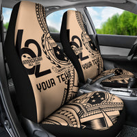 Custom Samoa Manuia le 62 Tausaga O le Tutoatasi Car Seat Cover Samoan Tatau Beige Art LT9 - Polynesian Pride