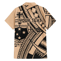 Custom Samoa Manuia le 62 Tausaga O le Tutoatasi Hawaiian Shirt Samoan Tatau Beige Art LT9 - Polynesian Pride