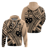 Custom Samoa Manuia le 62 Tausaga O le Tutoatasi Hoodie Samoan Tatau Beige Art LT9 - Polynesian Pride