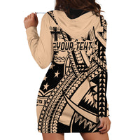 Custom Samoa Manuia le 62 Tausaga O le Tutoatasi Hoodie Dress Samoan Tatau Beige Art LT9 - Polynesian Pride