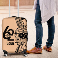 Custom Samoa Manuia le 62 Tausaga O le Tutoatasi Luggage Cover Samoan Tatau Beige Art LT9 Beige - Polynesian Pride