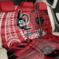Custom Samoa Manuia le 62 Tausaga O le Tutoatasi Back Car Seat Cover Samoan Tatau Red Art LT9 - Polynesian Pride