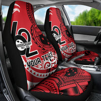 Custom Samoa Manuia le 62 Tausaga O le Tutoatasi Car Seat Cover Samoan Tatau Red Art LT9 - Polynesian Pride