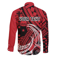 Custom Samoa Manuia le 62 Tausaga O le Tutoatasi Family Matching Short Sleeve Bodycon Dress and Hawaiian Shirt Samoan Tatau Red Art LT9 - Polynesian Pride