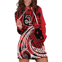 Custom Samoa Manuia le 62 Tausaga O le Tutoatasi Hoodie Dress Samoan Tatau Red Art LT9 Red - Polynesian Pride