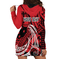 Custom Samoa Manuia le 62 Tausaga O le Tutoatasi Hoodie Dress Samoan Tatau Red Art LT9 - Polynesian Pride