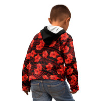 Polynesian Pride Hawaii Style With Hibiscus Kid Hoodie Red LT9 - Polynesian Pride