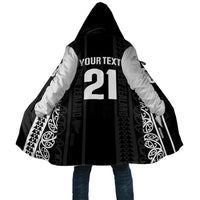 Custom New Zealand Football White Fern Supporter Cloak LT9 Unisex Black - Polynesian Pride