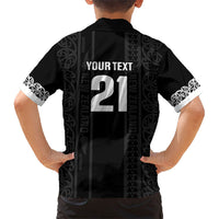 Custom New Zealand Football White Fern Supporter Kid Hawaiian Shirt LT9 - Polynesian Pride