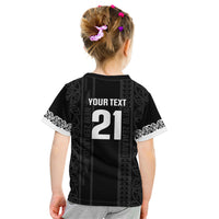 Custom New Zealand Football White Fern Supporter Kid T Shirt LT9 - Polynesian Pride