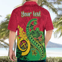 Personalised Vanuatu Islands Hawaiian Shirt Polynesian Tattoo and Sea Turtle LT9 - Polynesian Pride