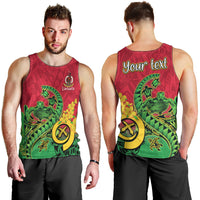 Personalised Vanuatu Islands Men Tank Top Polynesian Tattoo and Sea Turtle LT9 - Polynesian Pride