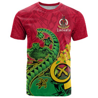 Custom Vanuatu Islands T Shirt Polynesian Tattoo and Sea Turtle LT9 Green - Polynesian Pride
