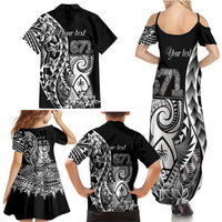 671 Guam Personalised Family Matching Summer Maxi Dress and Hawaiian Shirt Latte Stone Tribal LT9 - Polynesian Pride