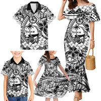 Guam Hafa Adai Guasali Flowers Family Matching Mermaid Dress and Hawaiian Shirt LT9 - Polynesian Pride