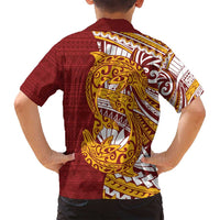 Couple Dolphins Maori Motif Family Matching Puletasi and Hawaiian Shirt LT9 - Polynesian Pride
