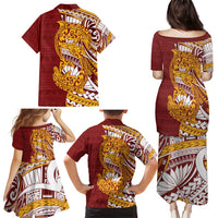 Couple Dolphins Maori Motif Family Matching Puletasi and Hawaiian Shirt LT9 - Polynesian Pride