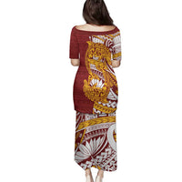 Couple Dolphins Maori Motif Family Matching Puletasi and Hawaiian Shirt LT9 - Polynesian Pride